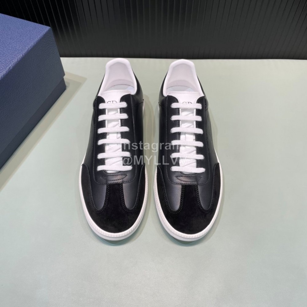 Dior And Daniel Arsham Smooth Leather Casual Shoes For Men Black