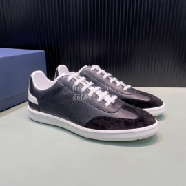 Dior And Daniel Arsham Smooth Leather Casual Shoes For Men Black