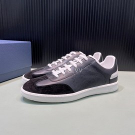 Dior And Daniel Arsham Smooth Leather Casual Shoes For Men Black