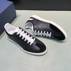 Dior And Daniel Arsham Smooth Leather Casual Shoes For Men Black