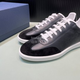 Dior And Daniel Arsham Smooth Leather Casual Shoes For Men Black