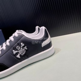 Dior And Daniel Arsham Embroidery Leather Casual Shoes For Men Black