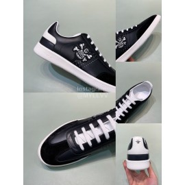 Dior And Daniel Arsham Embroidery Leather Casual Shoes For Men Black
