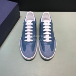 Dior And Daniel Arsham Fashion Leather Casual Shoes For Men Blue
