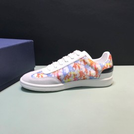 Dior And Daniel Arsham Letter Printed Cowhide Casual Shoes For Men Blue