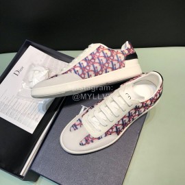 Dior And Daniel Arsham Letter Printed Cowhide Casual Shoes For Men Red