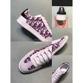 Dior And Daniel Arsham Letter Printed Cowhide Casual Shoes For Men Red