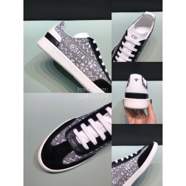 Dior And Daniel Arsham Black Printed Cowhide Casual Shoes For Men 