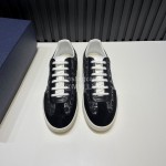Dior And Daniel Arsham Cowhide Letter Printed Casual Shoes For Men Black