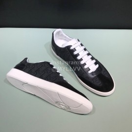 Dior And Daniel Arsham Letter Printed Cowhide Black Casual Shoes For Men 