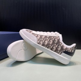 Dior And Daniel Arsham Letter Pattern Leather Casual Shoes For Men Gray