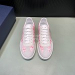 Dior And Daniel Arsham Letter Pattern Leather Casual Shoes For Men Pink