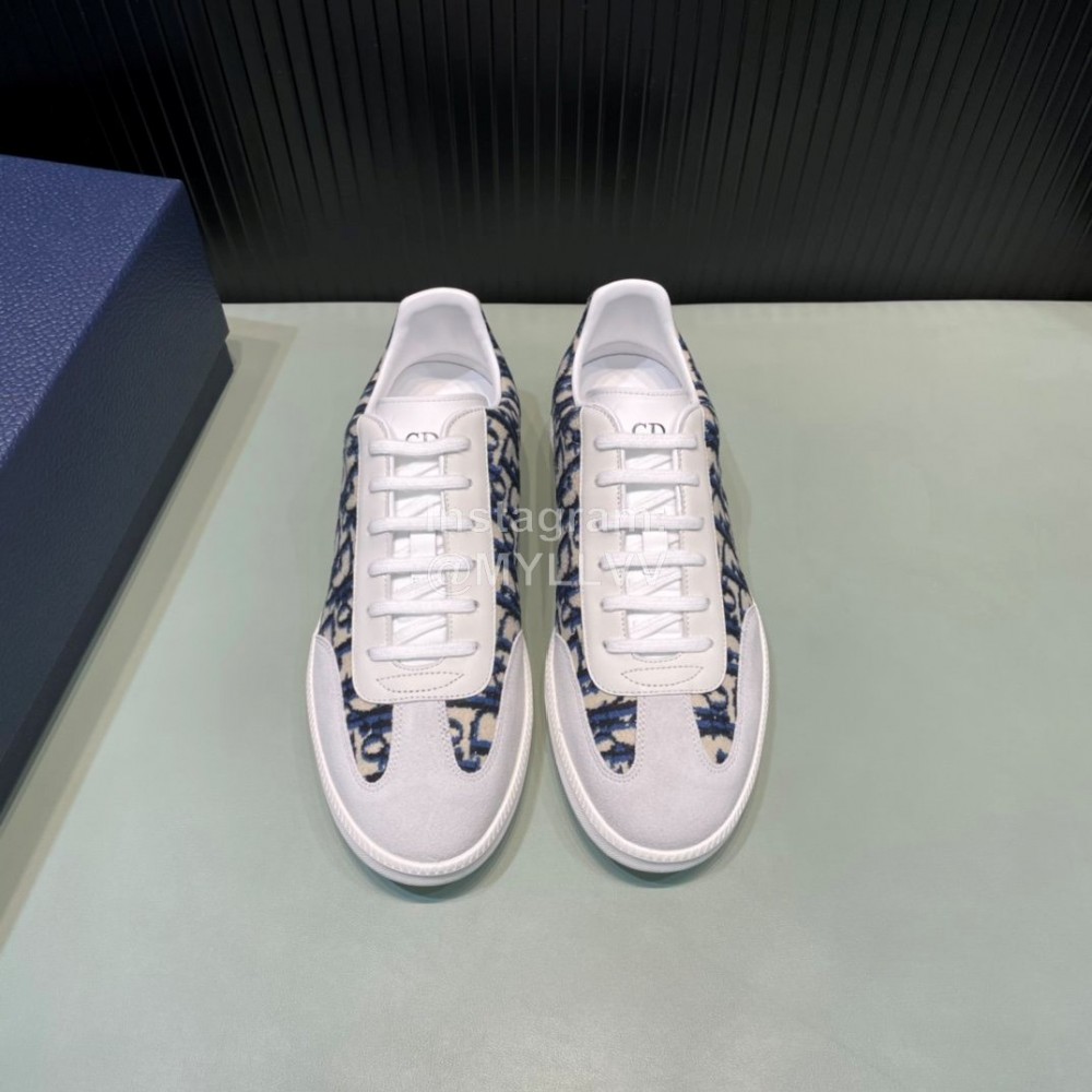 Dior And Daniel Arsham Letter Pattern Leather Casual Shoes For Men 