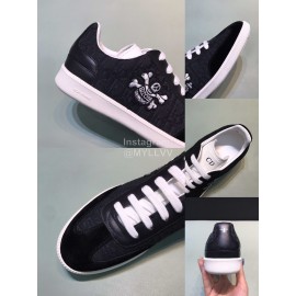 Dior And Daniel Arsham Embroidery Leather Black Leisure Shoes For Men 