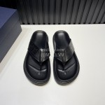Dior Black Oblique Printed Leather Casual Flip Flops For Men
