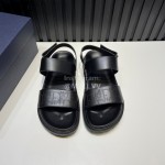 Dior Black Oblique Printed Leather Casual Scandals For Men