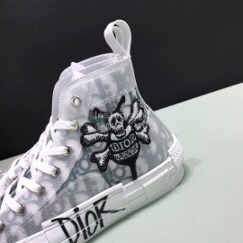 Dior Oblique Printed Little Bee Embroidery High Top Casual Shoes For Men And Women