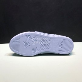Dior Blue Oblique Printed Canvas High Top Casual Shoes For Men And Women