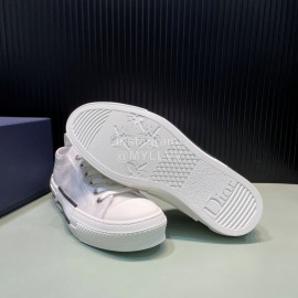 Dior Oblique Printed Transparent Mesh Fabric Casual Shoes For Men And Women White