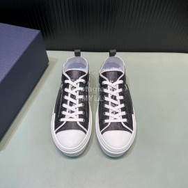 Dior Oblique Printed Transparent Mesh Fabric Casual Shoes For Men And Women Black