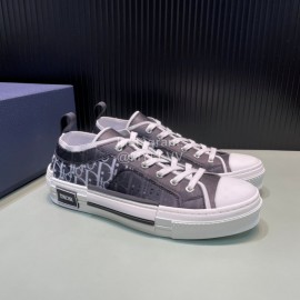 Dior Oblique Printed Transparent Mesh Fabric Casual Shoes For Men And Women Black