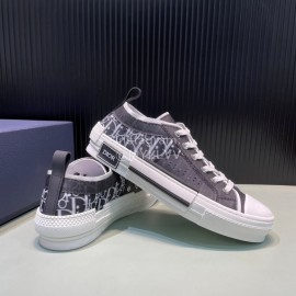 Dior Oblique Printed Transparent Mesh Fabric Casual Shoes For Men And Women Black