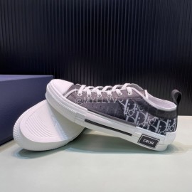 Dior Oblique Printed Transparent Mesh Fabric Casual Shoes For Men And Women Black