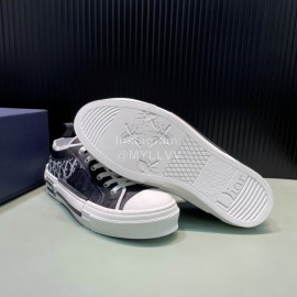 Dior Oblique Printed Transparent Mesh Fabric Casual Shoes For Men And Women Black