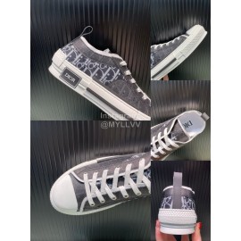 Dior Oblique Printed Transparent Mesh Fabric Casual Shoes For Men And Women Black