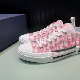 Dior Oblique Printed Transparent Mesh Fabric Casual Shoes For Men And Women Red