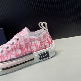 Dior Oblique Printed Transparent Mesh Fabric Casual Shoes For Men And Women Red