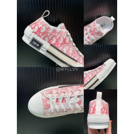 Dior Oblique Printed Transparent Mesh Fabric Casual Shoes For Men And Women Red