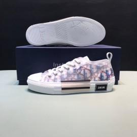 Dior New Oblique Printed Transparent Mesh Fabric Casual Couple Shoes 