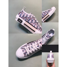 Dior New Oblique Printed Transparent Mesh Fabric Casual Couple Shoes 