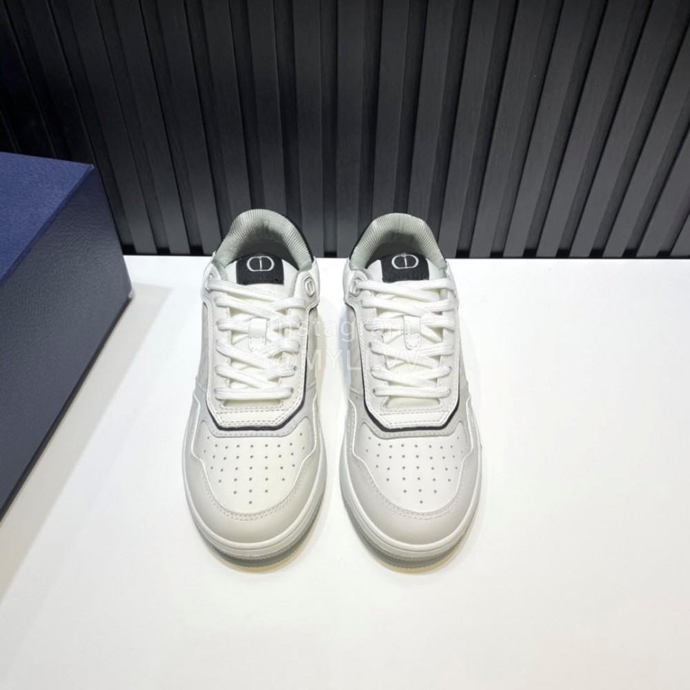 Dior Oblique Printed Leather Sneakers For Men And Women Black