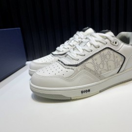 Dior Oblique Printed Leather Sneakers For Men And Women Black