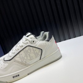 Dior Oblique Printed Leather Sneakers For Men And Women Black