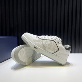 Dior Oblique Printed Leather Sneakers For Men And Women Black