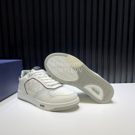 Dior Oblique Printed Leather Sneakers For Men And Women Black