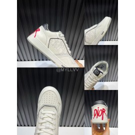 Dior Oblique Printed Leather Sneakers For Men And Women Black