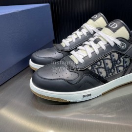Dior Oblique Printed Calf Leather Sneakers For Men And Women Black