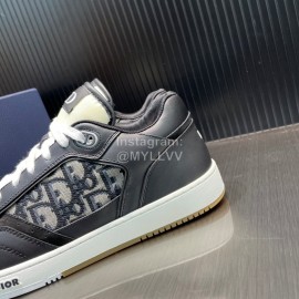 Dior Oblique Printed Calf Leather Sneakers For Men And Women Black