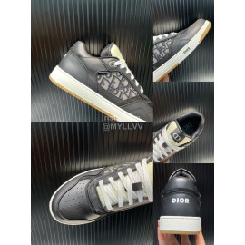Dior Oblique Printed Calf Leather Sneakers For Men And Women Black