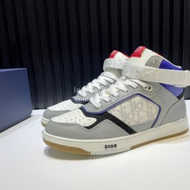 Dior Oblique Printed Calf Leather High Top Sneakers For Men And Women 