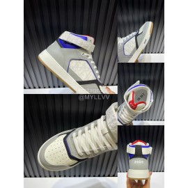 Dior Oblique Printed Calf Leather High Top Sneakers For Men And Women 