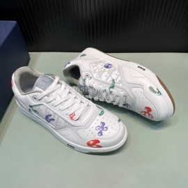 Dior Oblique Galaxy Printed Calf Leather Sneakers For Men And Women 