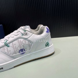 Dior Oblique Galaxy Printed Calf Leather Sneakers For Men And Women 