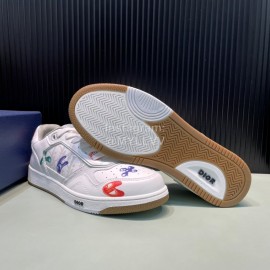 Dior Oblique Galaxy Printed Calf Leather Sneakers For Men And Women 