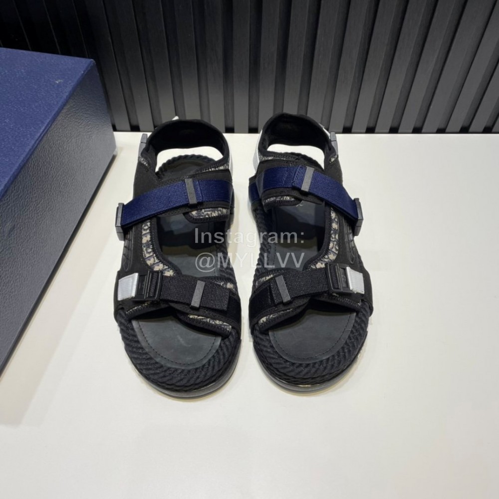 Dior Atlas Oblique Printed Leather Nylon Lace Scandals For Men And Women Black