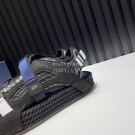 Dior Atlas Oblique Printed Leather Nylon Lace Scandals For Men And Women Black